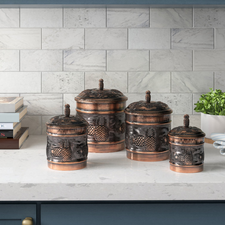 Beachcrest Home Bay Isle Home Pineapple Antique Copper Stainless